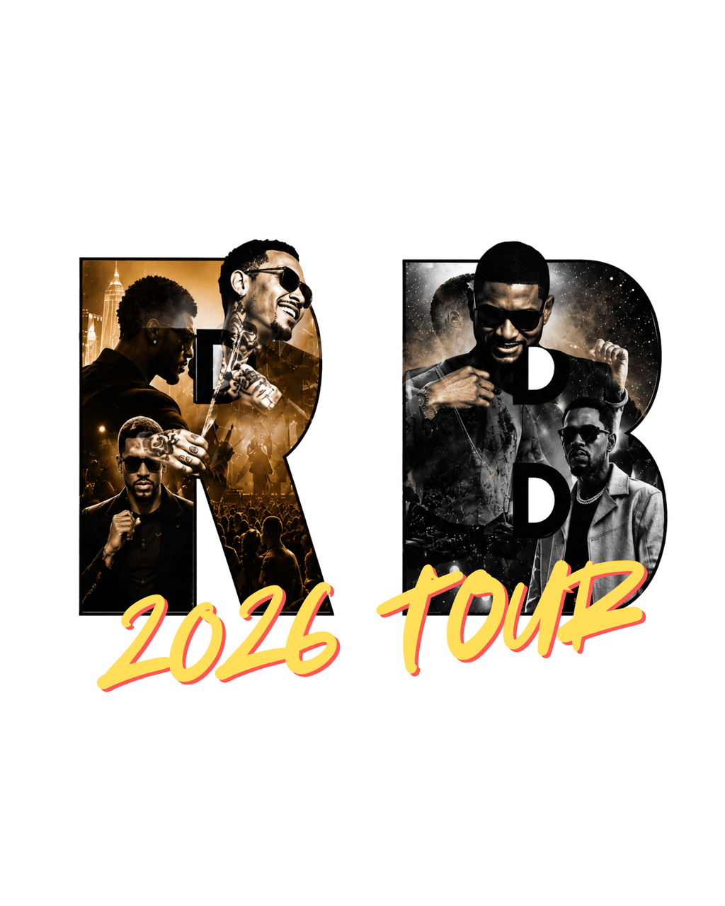 R&B Tour Script PNG | R & B 2026 Concert Shirt Starting at $20