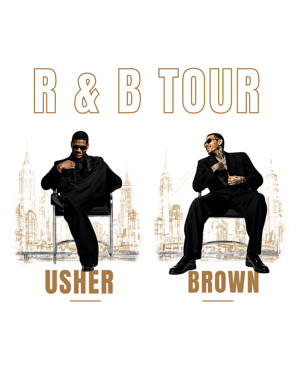 R & B Seated Concert Inspired Shirt Starting at $20