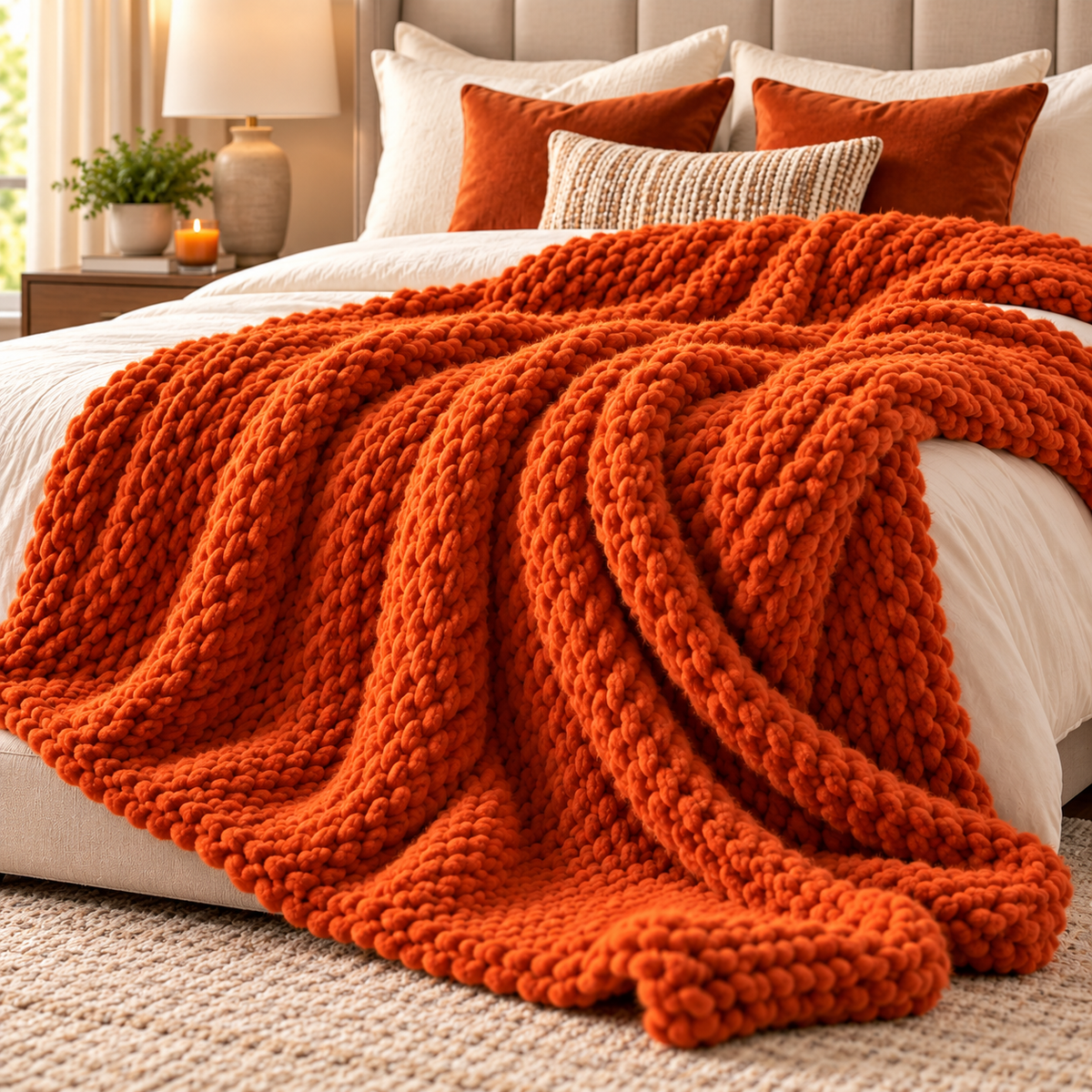 Handmade Chunky Knit Blanket - Luxury Soft Throw | Custom Colors | Made to Order