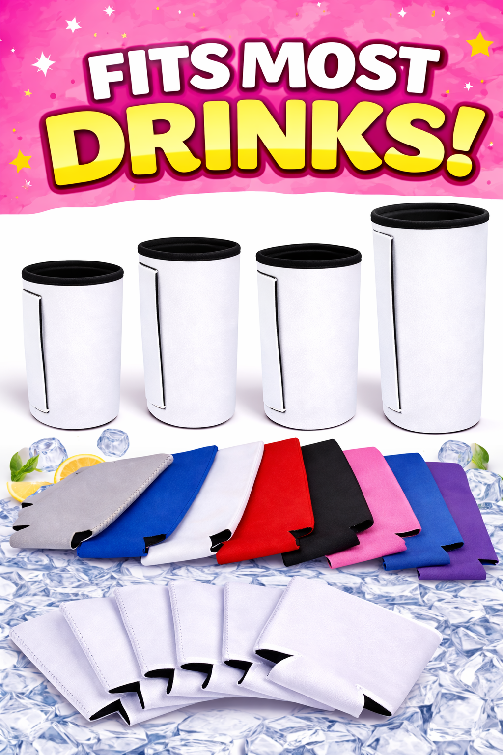 Custom Can Cooler Sleeves - Fits Most Drinks - Personalized Koozie Starting at $4