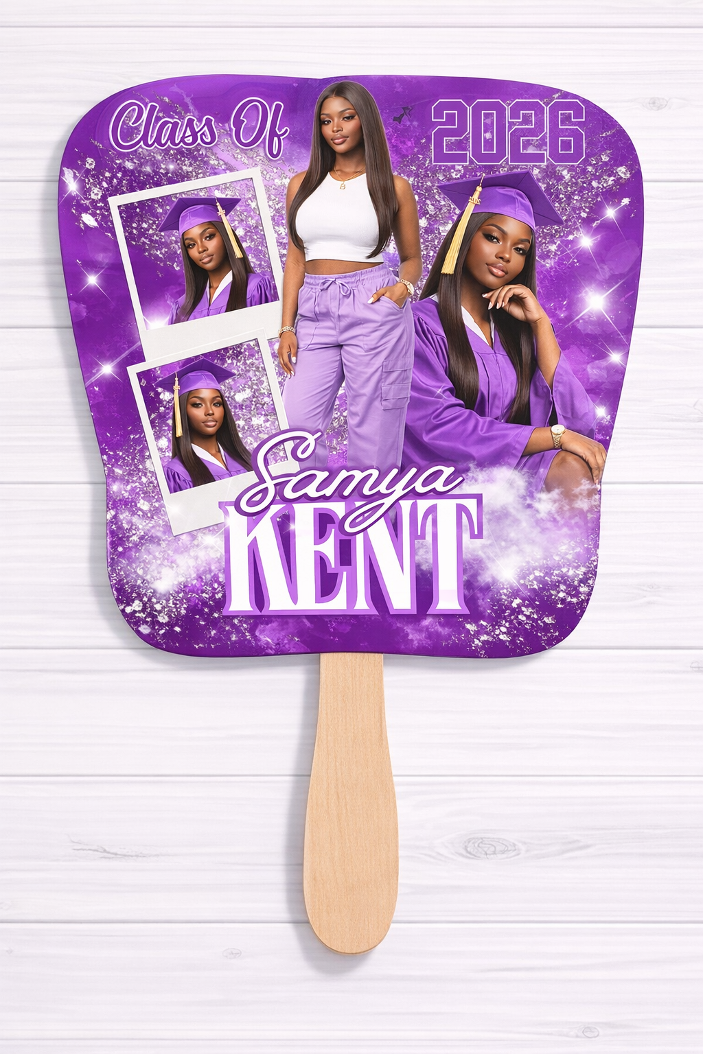 Custom Graduation Fan 2026 | Personalized Hand Fan with Photo | Class of 2026 Grad Party Favor | Graduation Keepsake Starting at $5.00