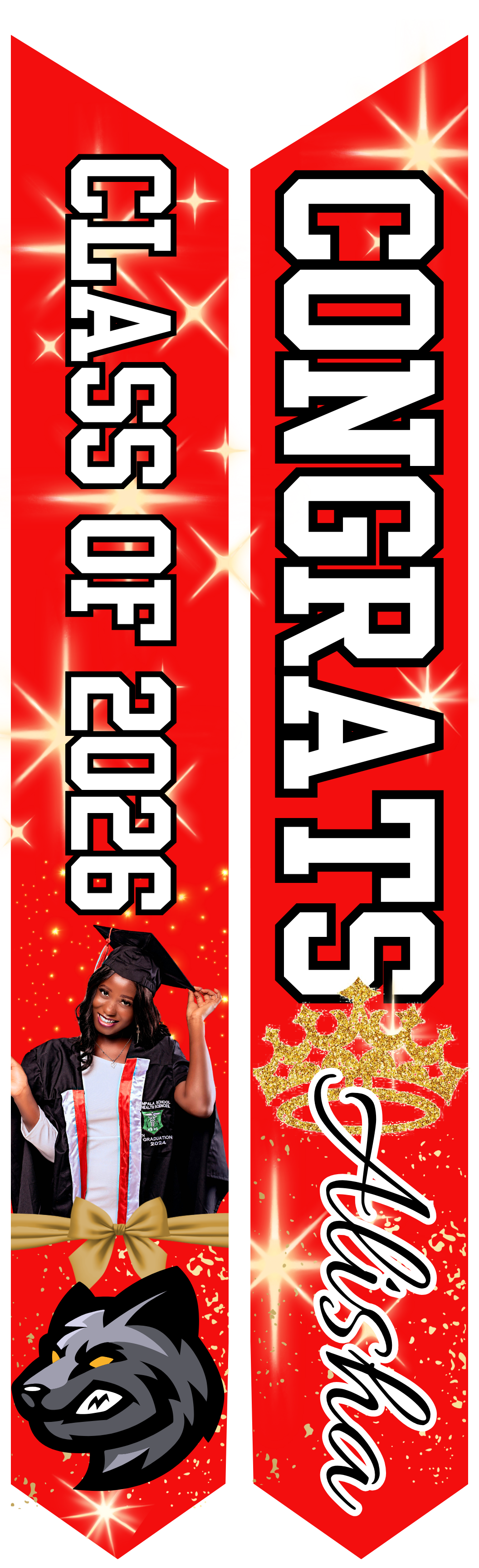 Custom Graduation Stole with Photo – Personalized Class of 2026 Sash, Senior Picture Stole, Custom Grad Gift, High School & College Graduation Starting at $20