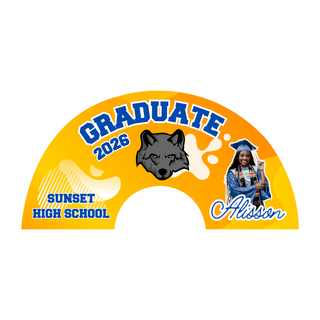 Custom Graduation Fan 2026 | Personalized Hand Fan with Photo | Class of 2026 Grad Party Favor | Graduation Keepsake Starting at $5.00