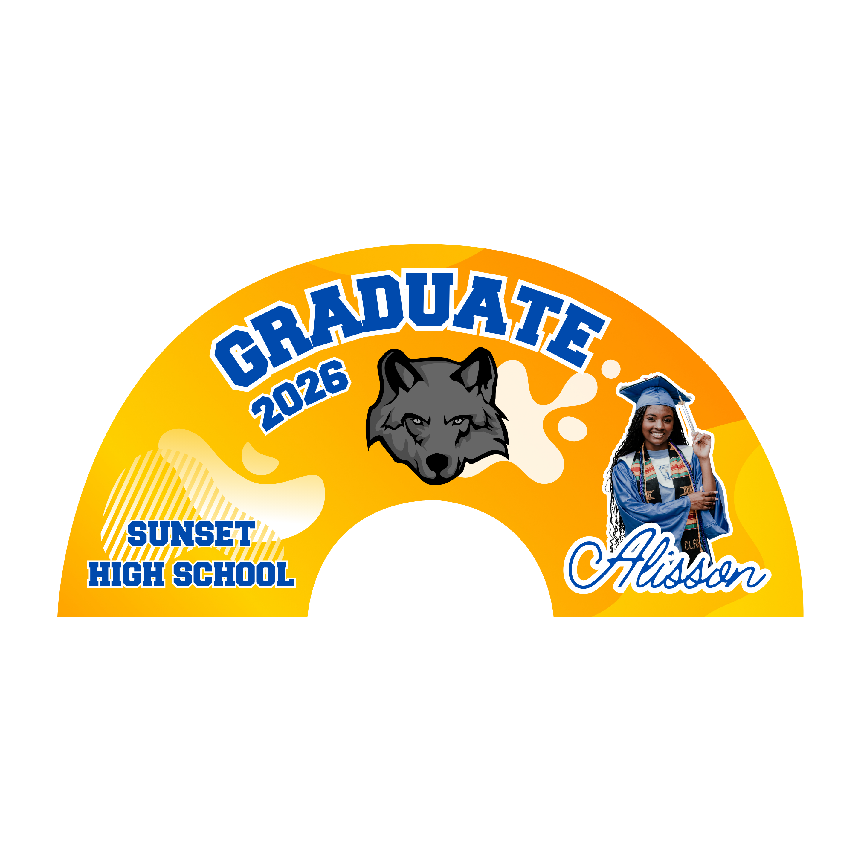 Custom Graduation Fan 2026 | Personalized Hand Fan with Photo | Class of 2026 Grad Party Favor | Graduation Keepsake Starting at $5.00