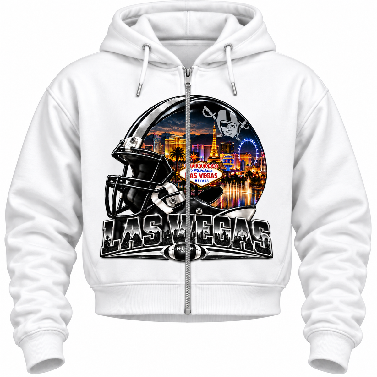 Football City AFC Skyline | Choose Your City & Team-Inspired Colors | Custom Fan Apparel & Gifts - Cropped Hoodies