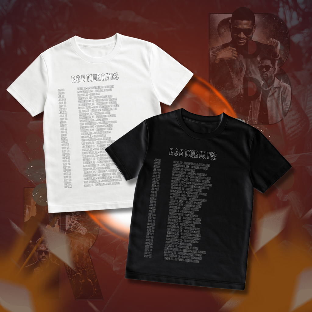 R&B Tour Dates | Concert Back or Front Shirt Design Starting at $20