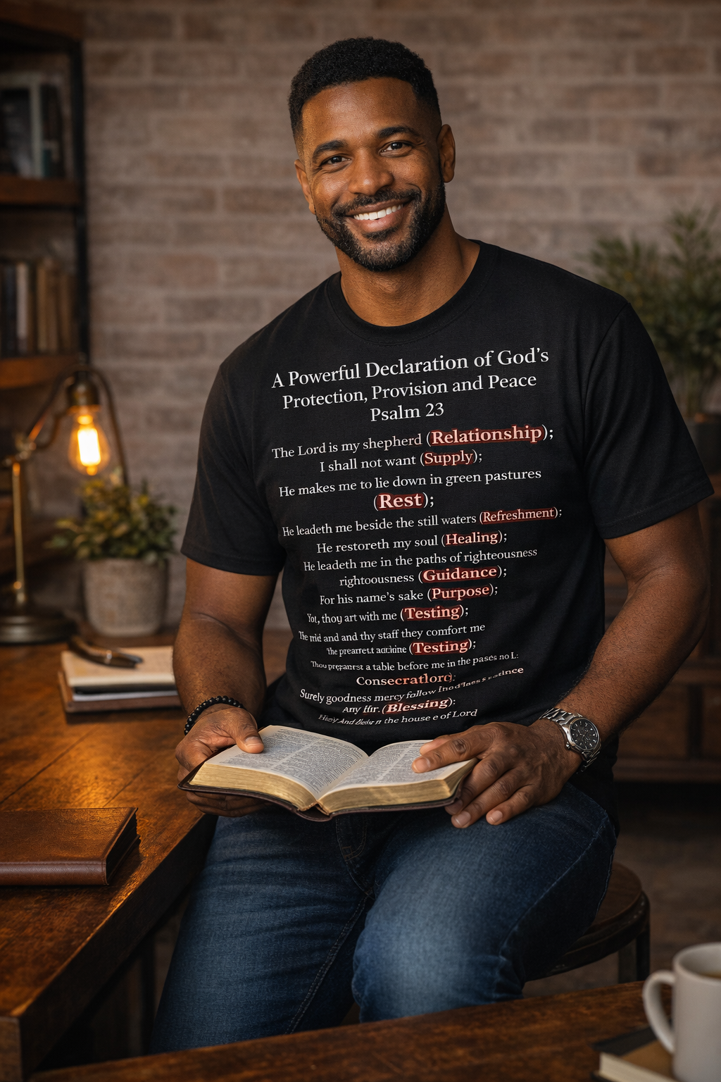 Psalms 23 Christian T-Shirt Starting at $20