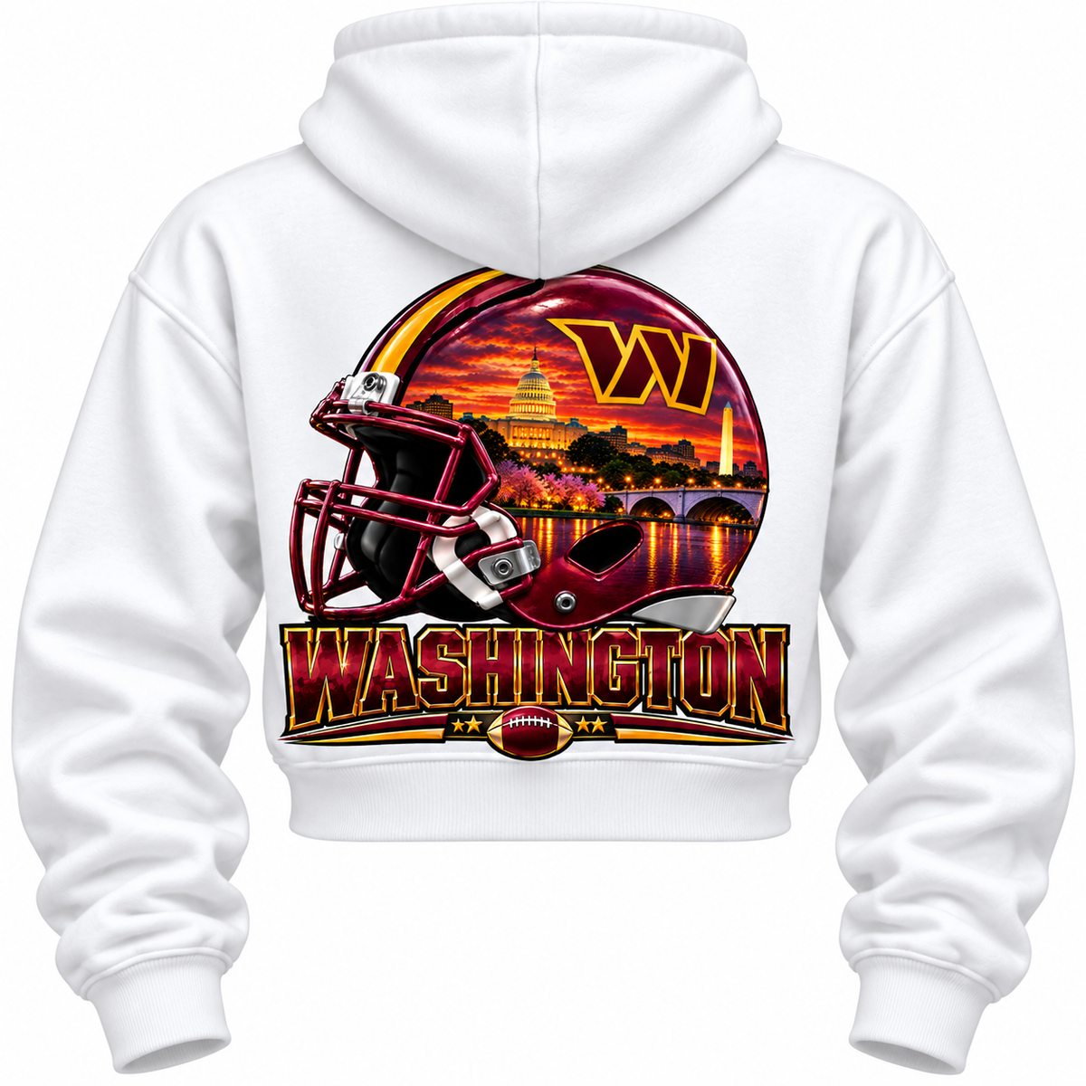 Football City  NFC Skyline | Choose Your City & Team-Inspired Colors | Custom Fan Apparel & Gifts - Cropped Hoodies