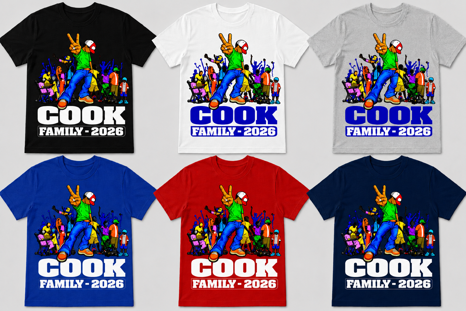 Cook Family Gathering 2026 T-Shirt | Lanham, MD Family Reunion Shirts | Custom Family Event Apparel