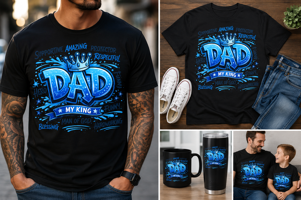 Dad My King Shirt - Father’s Day Graphic Tee for Amazing Dads Starting at $20