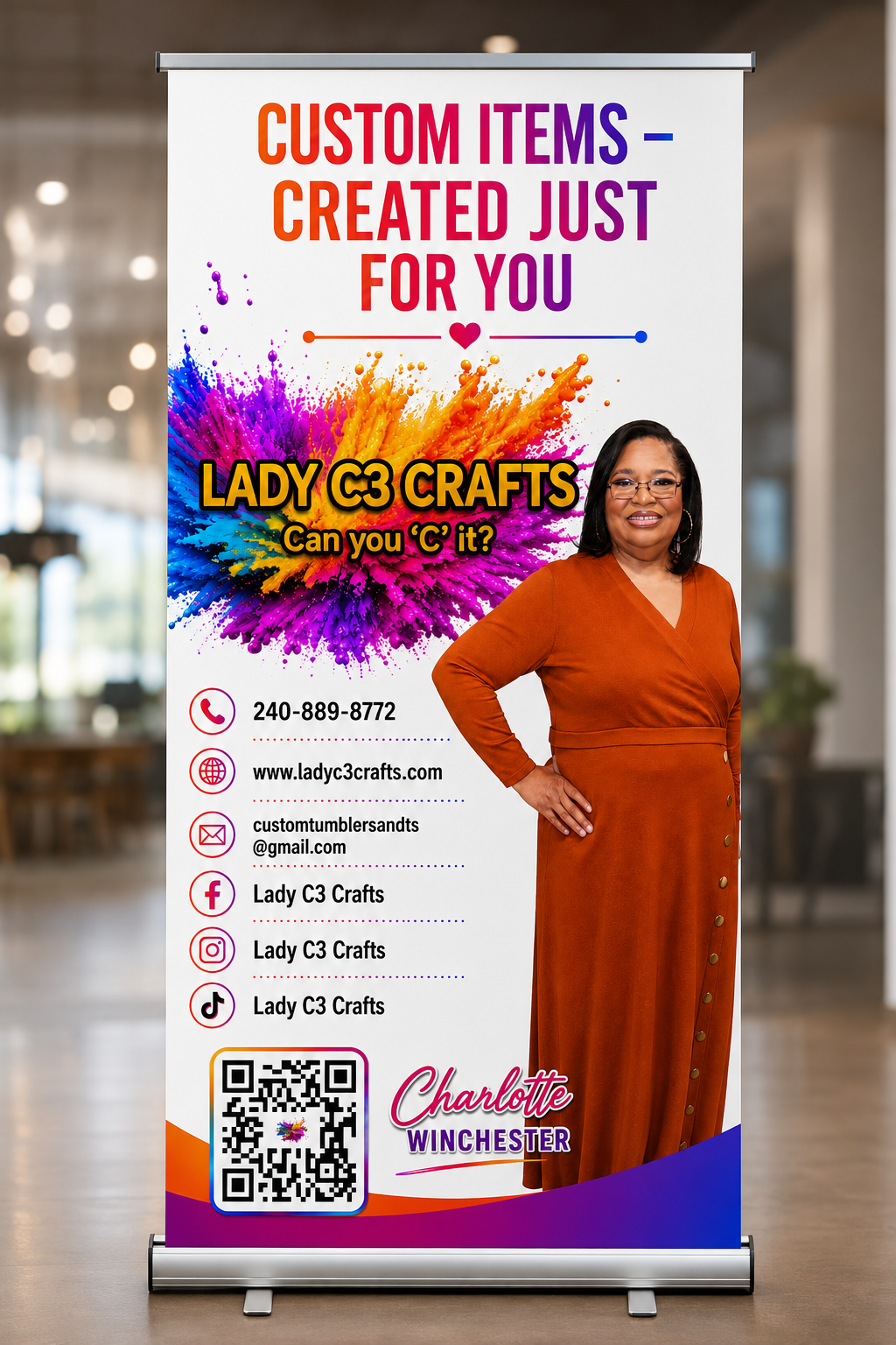 Custom Retractable Banner with Your Logo | Trade Show, Vendor Booth & Business Display Banner
