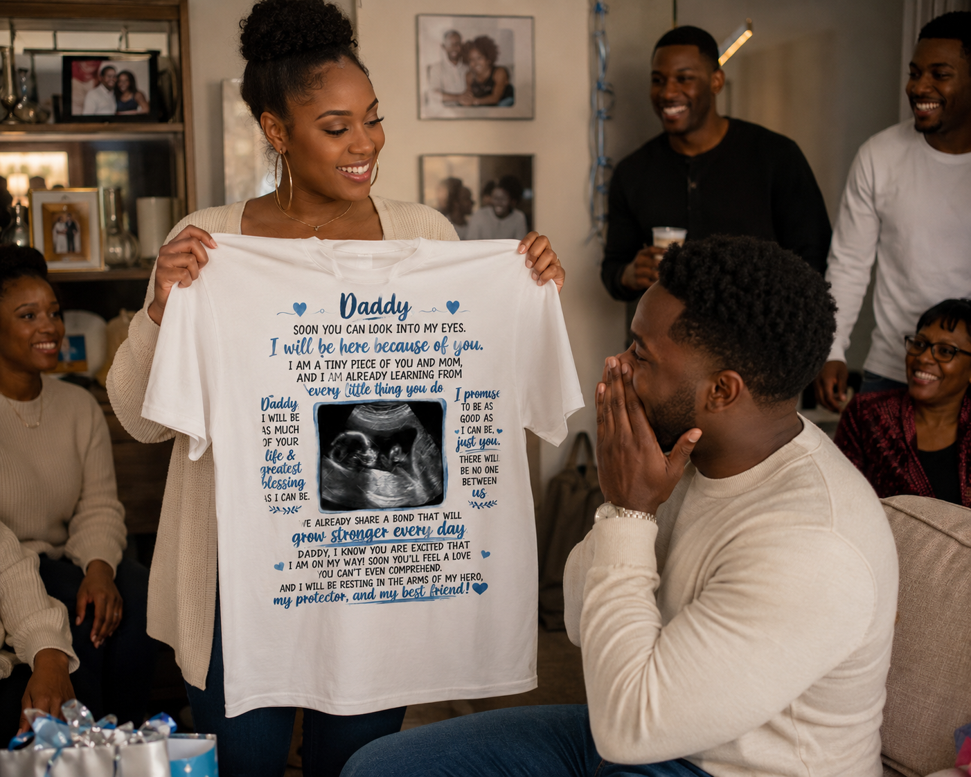 Daddy To Be Ultrasound Keepsake | Baby Letter to Daddy Sublimation Design | Pregnancy Reveal Gift | Father’s Day Gift for Dad Starting at $20.00