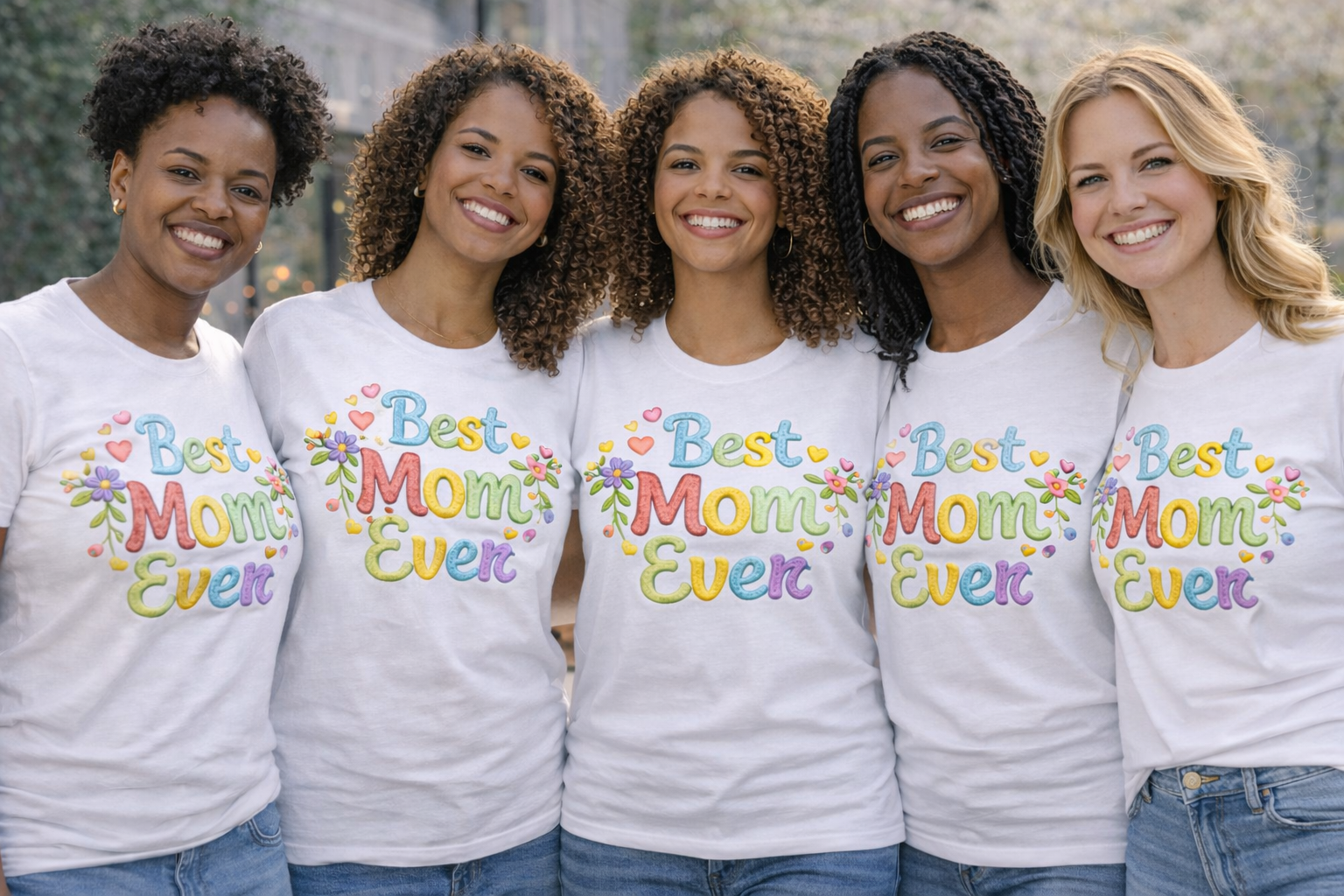 Best Mom Ever T-Shirt – Cute Floral Mom Shirt, Mother’s Day Gift Tee, Colorful Mom Life Graphic Shirt, Matching Mom Outfit Starting at $20