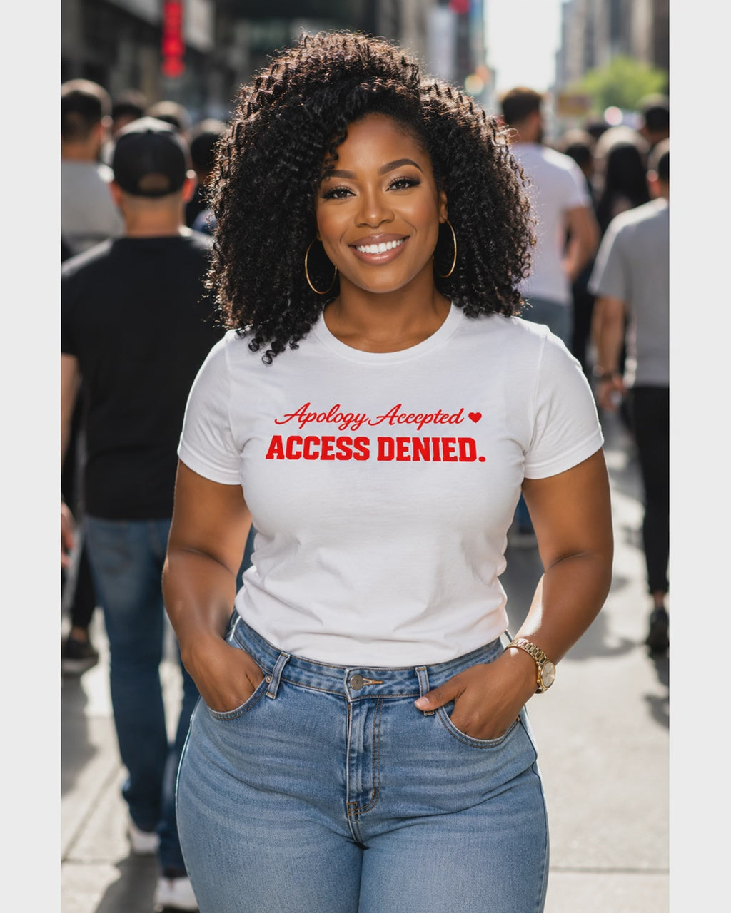 Apology Accepted t-shirt, Access Denied Shirt Design | Bold Christian & Self-Respect Statement