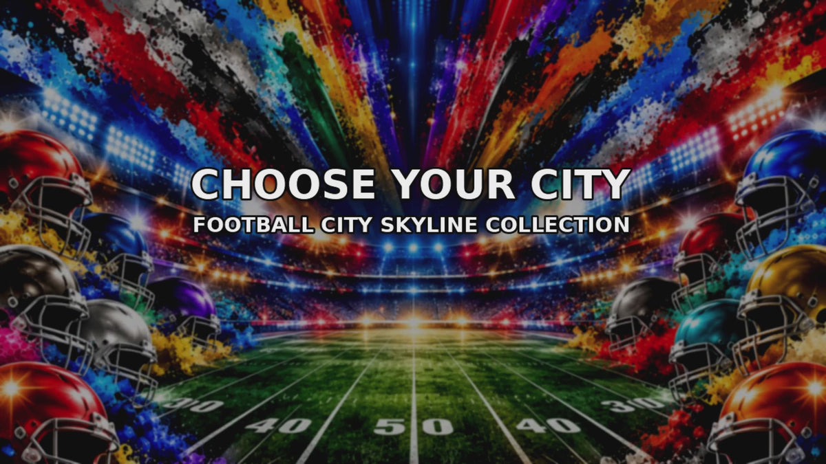 Football City AFC Skyline | Choose Your City & Team-Inspired Colors | Custom Fan Apparel & Gifts (T-shirt)